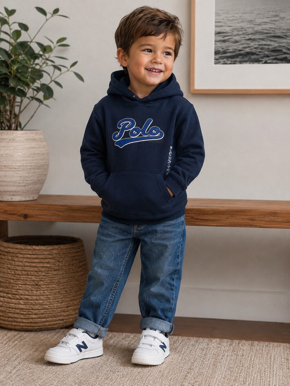 Toddler Navy Blue Polo Ralph Lauren Hoodie
